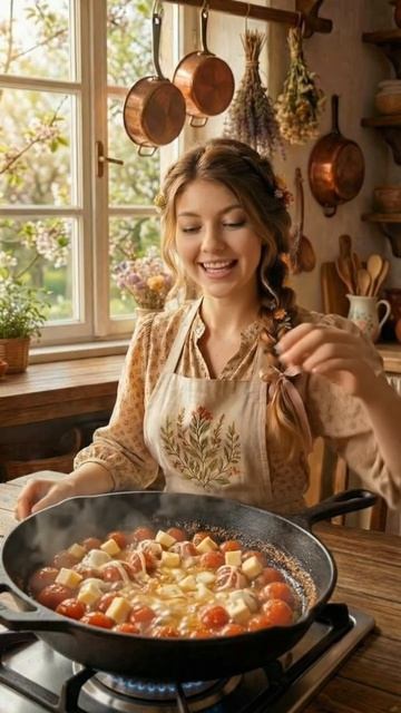 Перевёрнутый тарт с карамелизированными помидорами и сыром