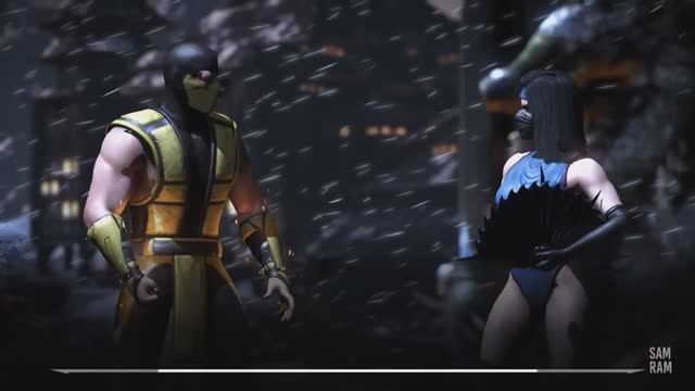 Mortal Kombat X - Скорпион Vs Китана. Фаталити