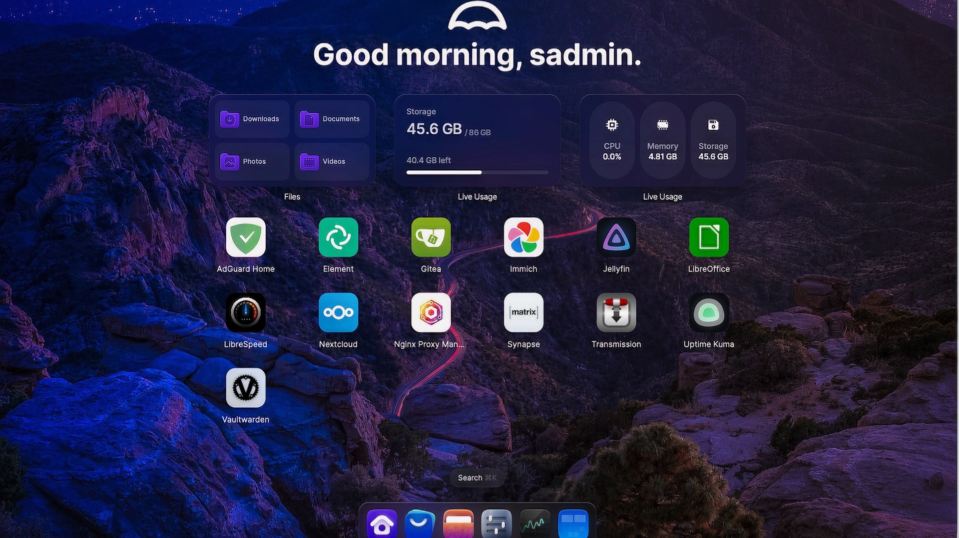 UmbrelOS операционная система для сервера на мини ПК