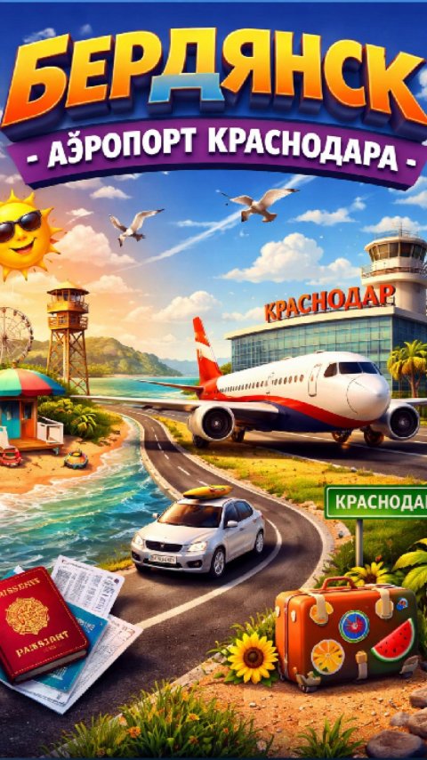 Такси Межгород Бердянск - Аэропорт Краснодара