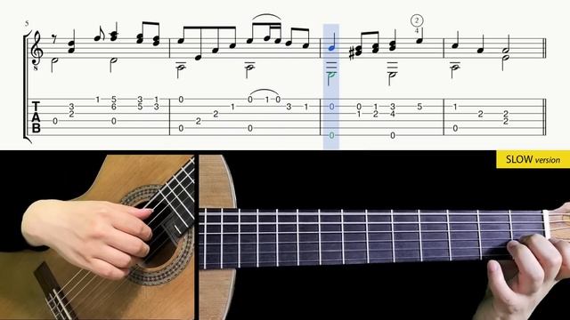 ТЕМА ИЗ ТЕТРИСА на Гитаре. Уроки гитары. Ноты и Табы Sky Guitar