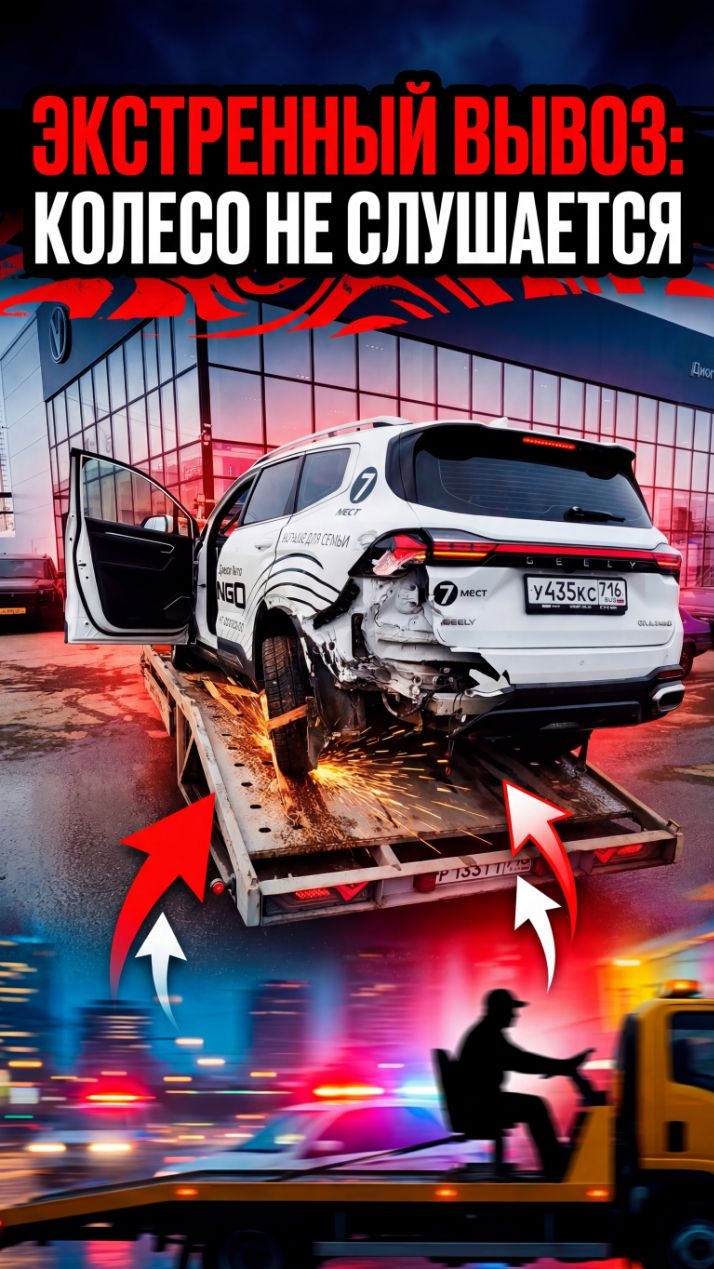 Экстренный вывоз. Колесо не слушается!