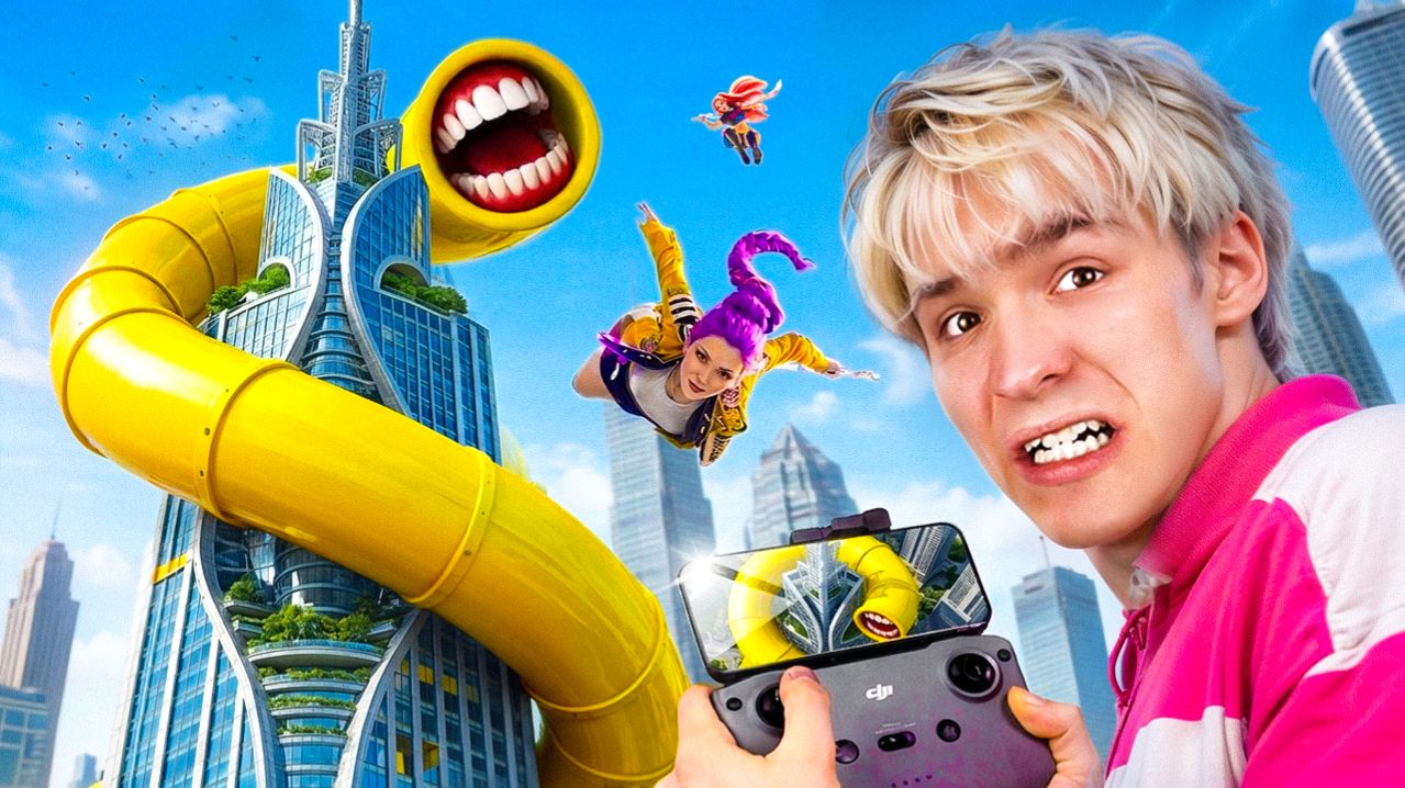 МОЙ ДРОН СНЯЛ SLIDE EATER VS KPOP DEMON HUNTERS В 3 ЧАСА НОЧИ!!!