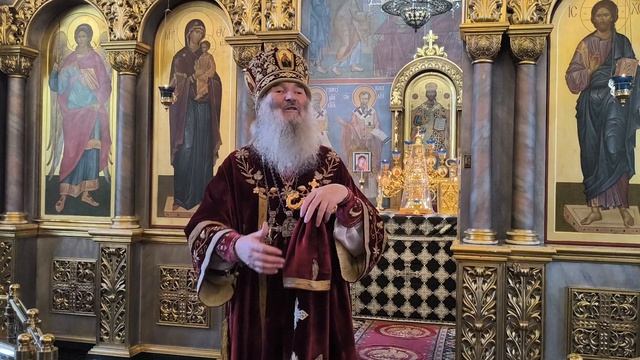 Проповедь митрополита Иоанна после чтения Евангелия на литургии в Успенском храме г. Йошкар-Олы