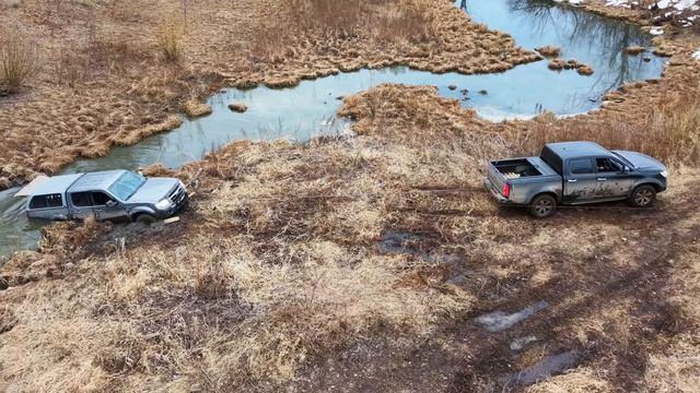 Джип застрял в протоке... Фëдоровские луга, Тольятти