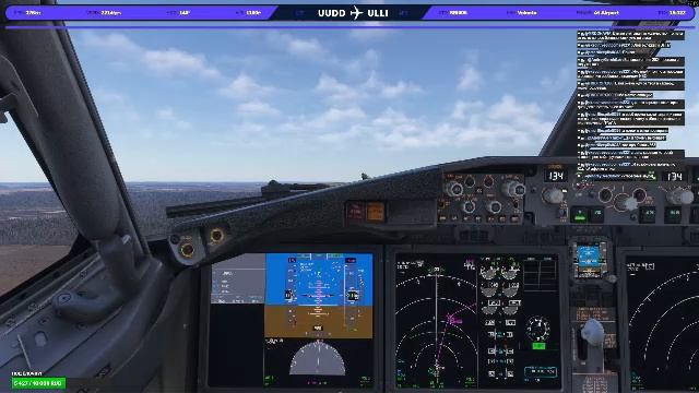MSFS2024, IFly Boeing 737 MAX 8, GSX, Vatsim, SBI005, Moscow(UUDD) - St Petersburg(ULLI)