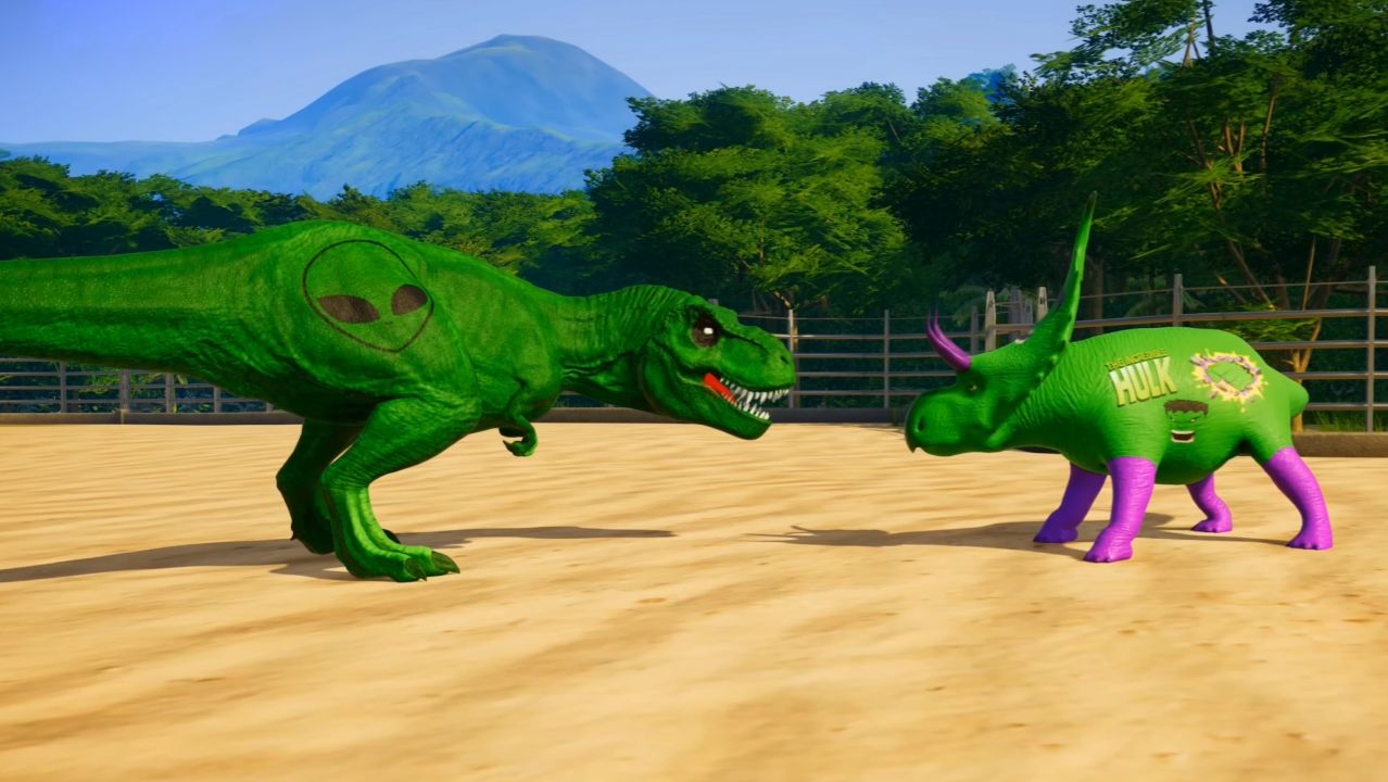 Тирекс. Мегалодон. Индоминус. Динозавры. Битва Динозавров.