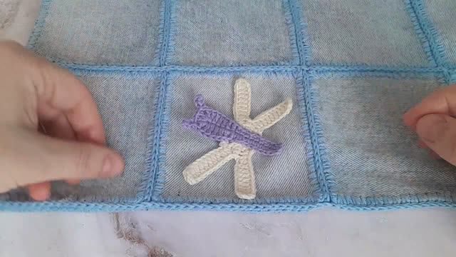 Вяжем простую стрекозу крючком