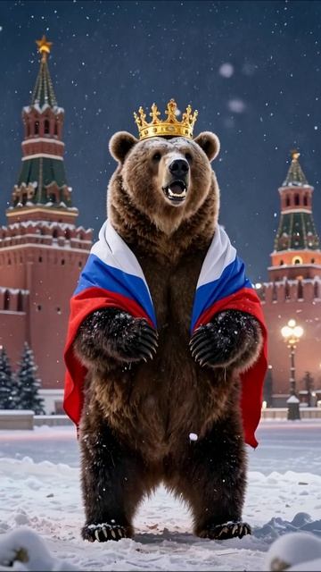 Царство медведя: тень над надеждой #медведь #Россия #печаль