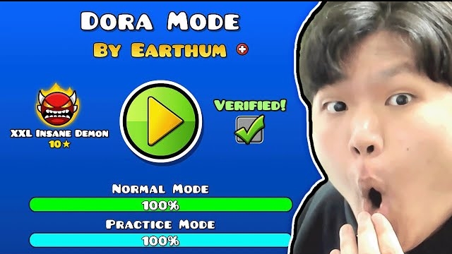 DORA MODE 100% VERIFIED❤️ [XXL DEMON] By Earthum And More | Geometry Dash