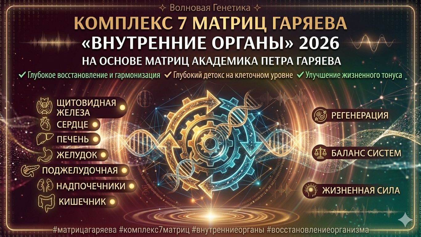 🛠️ КОМПЛЕКС 7 МАТРИЦ ГАРЯЕВА «ВНУТРЕННИЕ ОРГАНЫ» 2026 — Волновая Генетика ✨