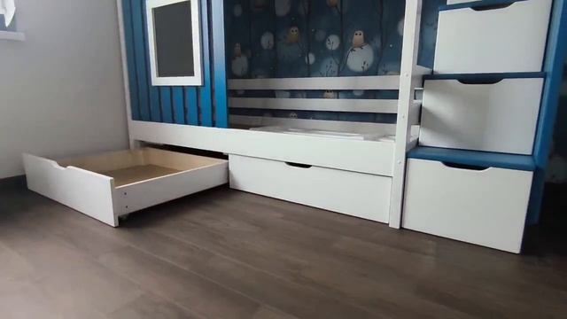 Кровать 2-х ярусная Kolombino ( Коломбино ) с лестницей комодом