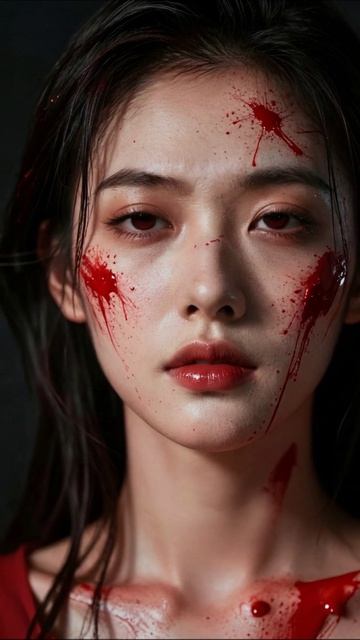 Кровавый образ: искусство и эмоции #арт #кровь #фотография