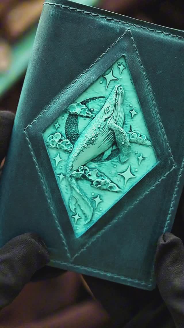 Обложка для паспорта. Отражение. Туркуаз