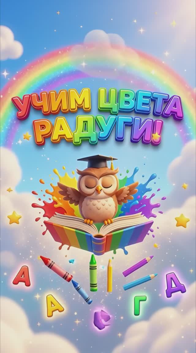 🌈 Учим ЦВЕТА РАДУГИ! | Обучающее видео для детей
