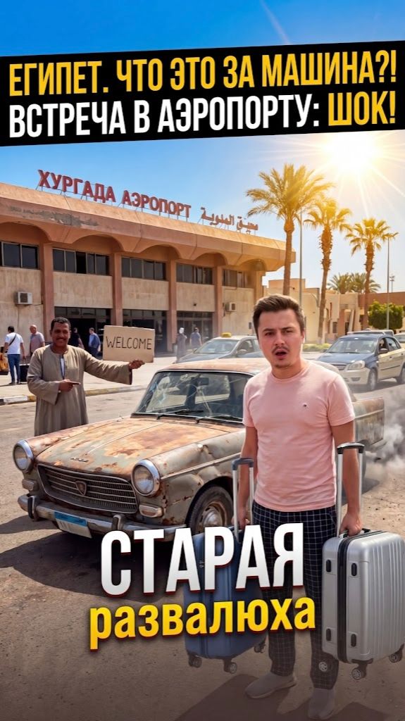 Нас встретили в Хургаде - Египет удивляет - персональный трансфер