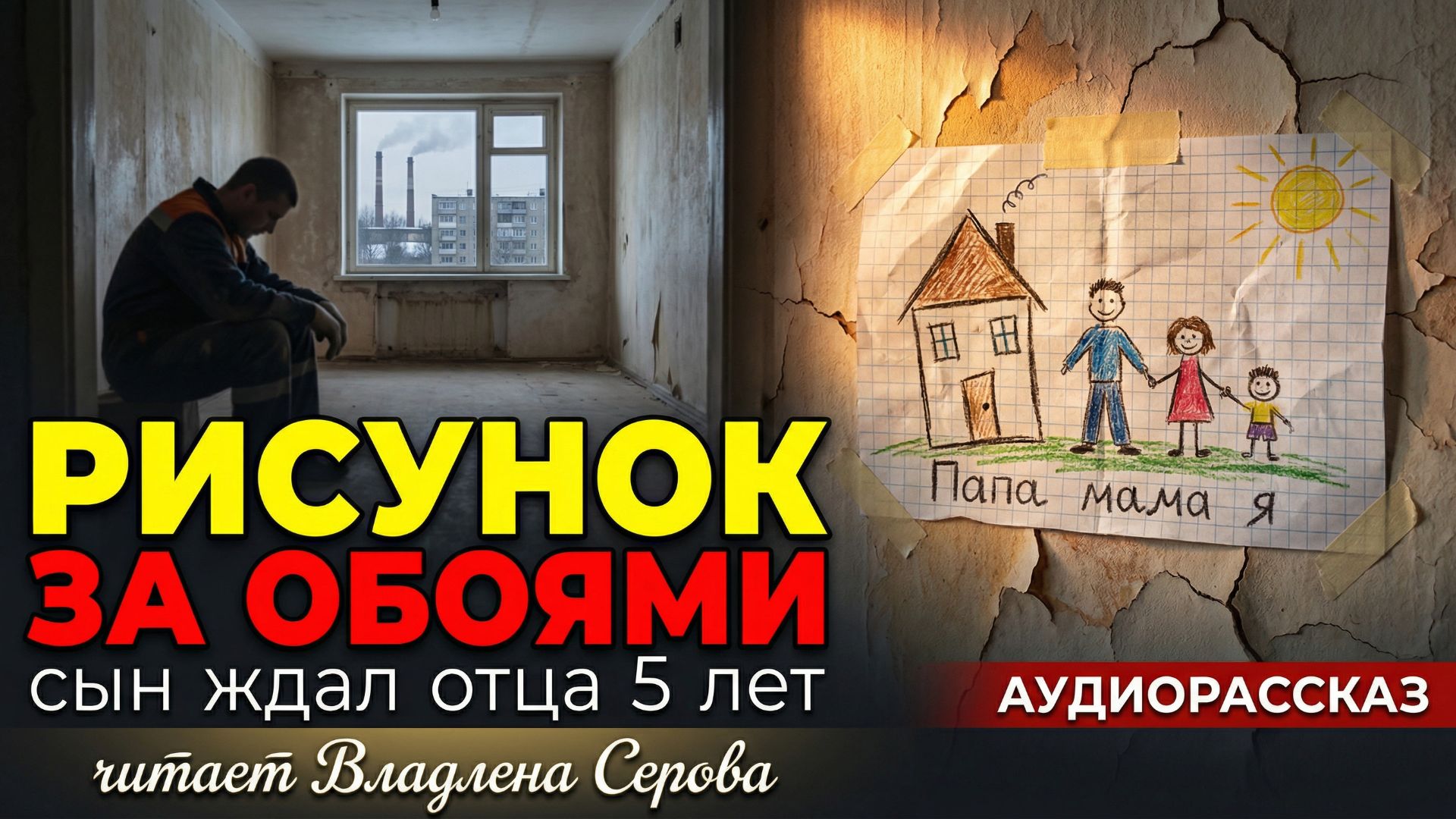 Он вышел из тюрьмы и потерял семью. Нашёл рисунок в стене, и... До слёз!