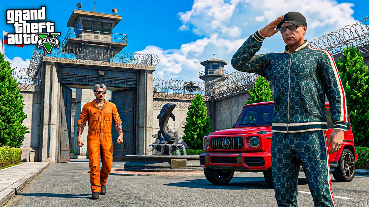 ВСТРЕТИЛ БРАТА САЙМОН С ТЮРЬМЫ ЧЕРНЫЙ ДЕЛЬФИН - GTA 5 МОСКВА (RMRP - ПАТРИКИ)