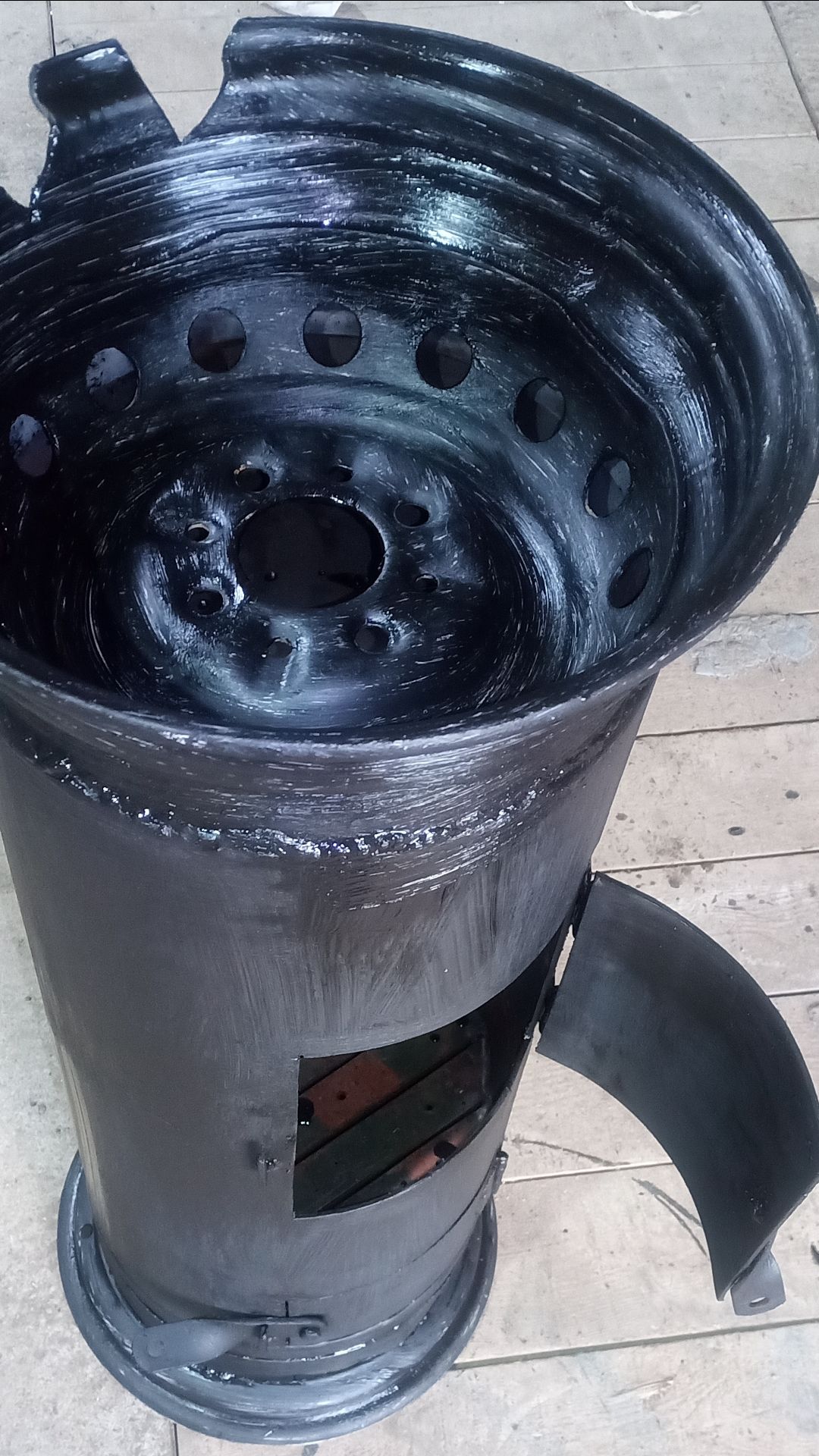 Буржуйка под казан самодельная!