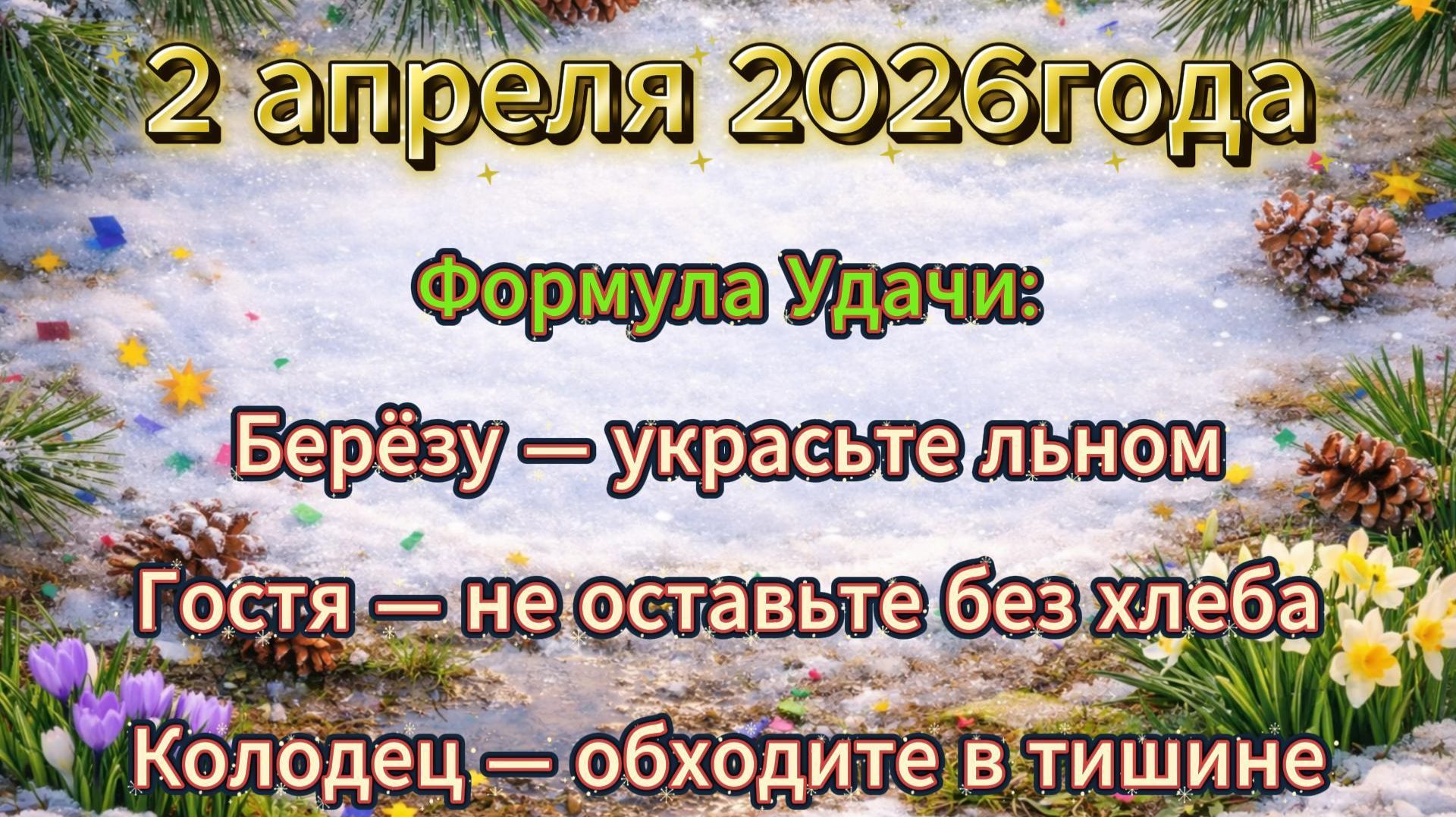 Народные приметы на 2 апреля 2026 года