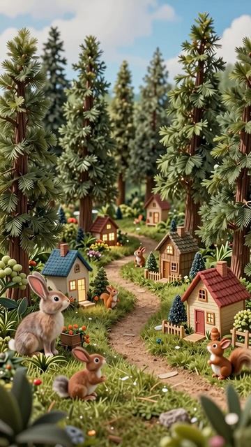 Сказочный лес: приключения зайцев и белочек #приключения #лес #анимация