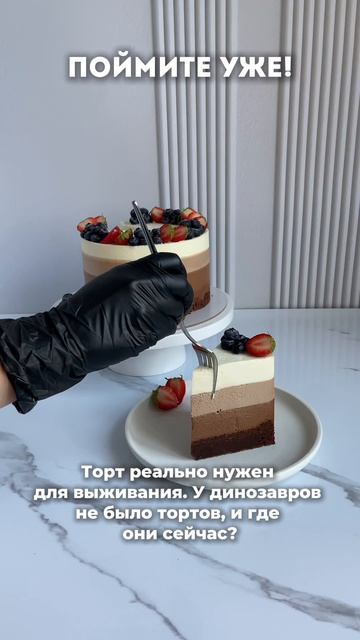 Забирайте рецепт торта «Три шоколада» на беспла💸ном вебинаре для начинающих кондитеров!