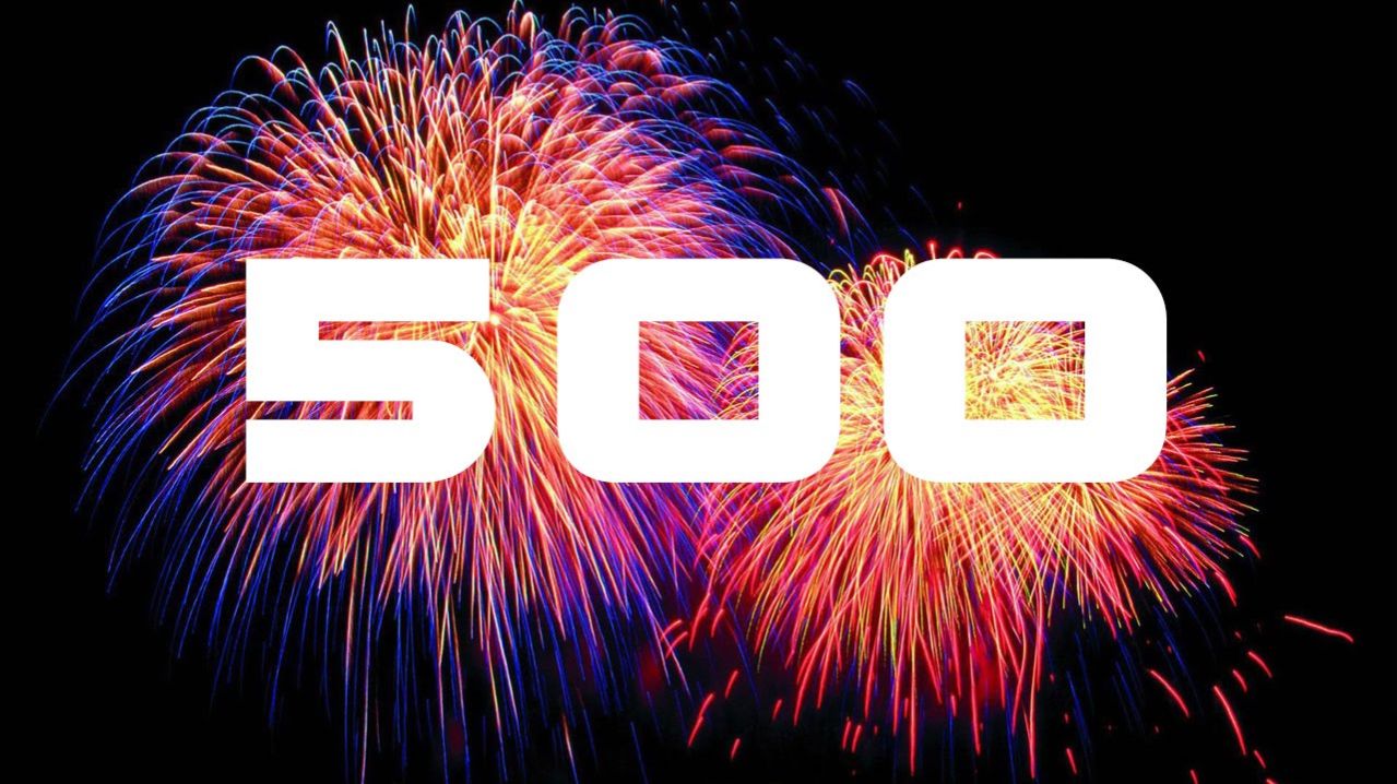 Вы сделали это! 500 подписчиков, спасибо!