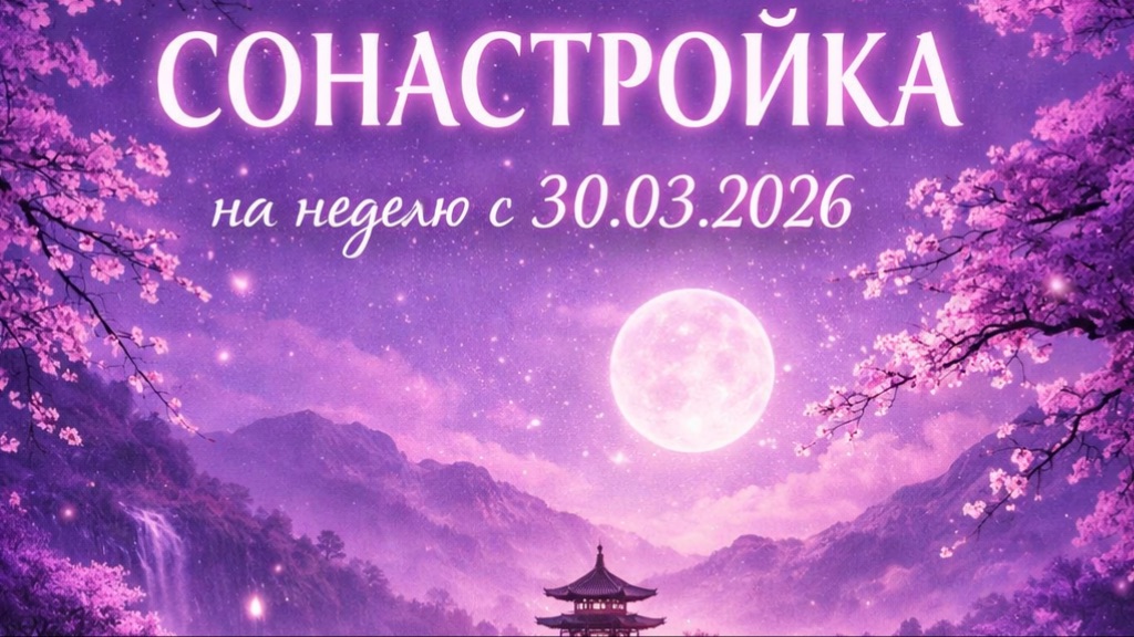 Эфир 30.03 СОНАСТРОЙКА с энергиями недели