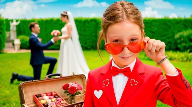 Настя помогает людям на День Святого Валентина