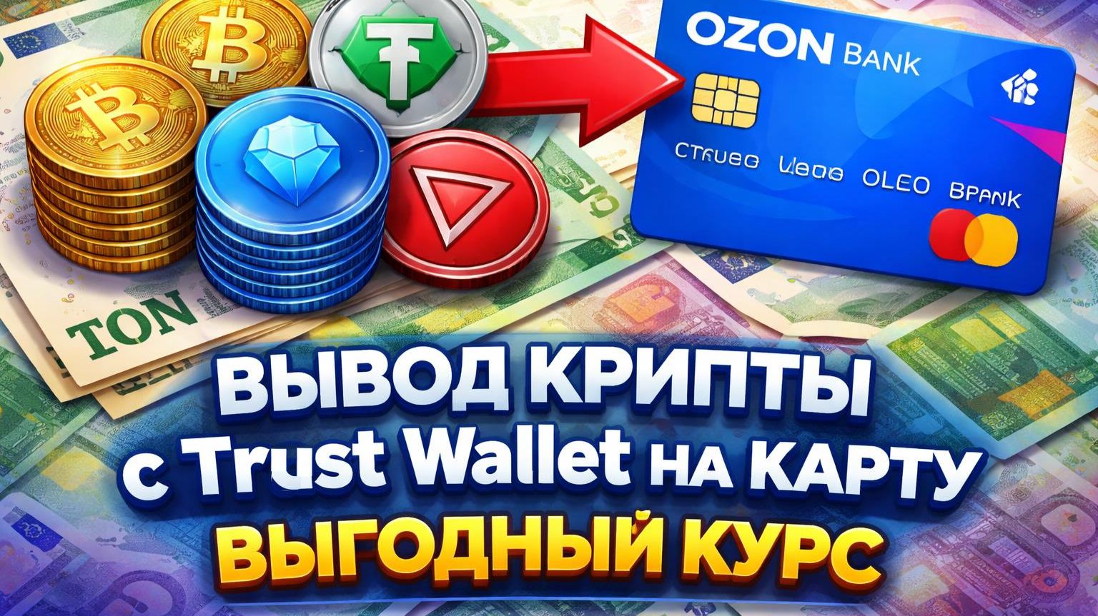 Вывод BTC, USDT, TON, TRX с Trust Wallet на карту по лучшему курсу | Вывести с Trust Wallet на карту