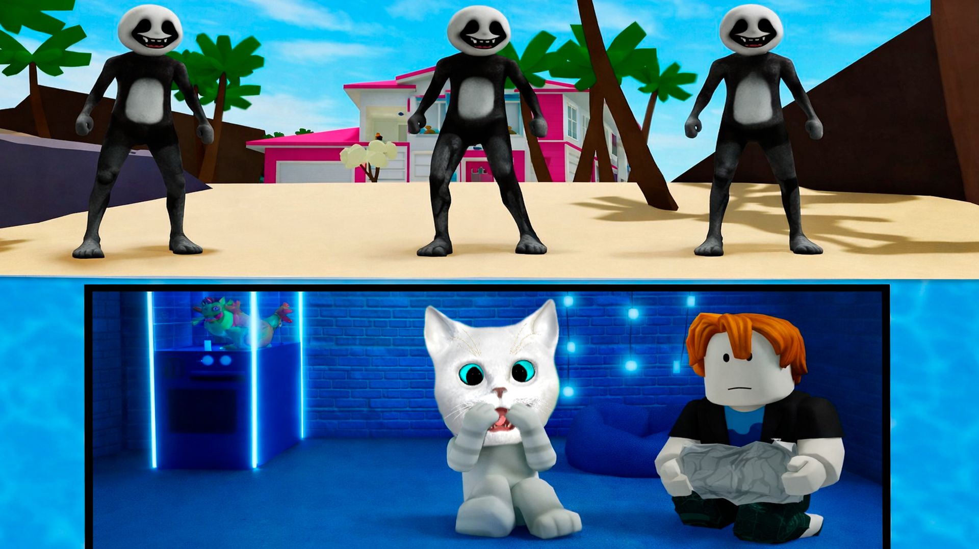 СТРОЮ ПОДВОДНЫЙ БУНКЕР, ЧТОБЫ ЗАЩИТИТЬ МАЛЫША ДИМУ ОТ МОНСТРА В БРУКХЕЙВЕН в ROBLOX!