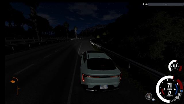 Играю в BeamNG.drive, катаюсь по ночному городу
