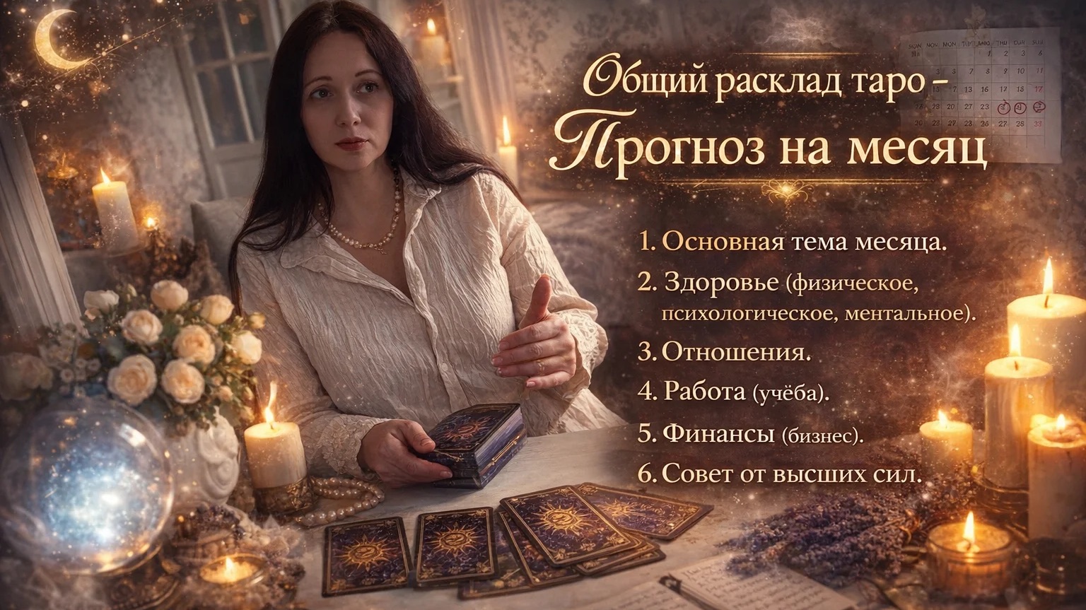 ОБЩИЙ РАСКЛАД ТАРО - ПРОГНОЗ НА МЕСЯЦ ( или загаданный период времени)