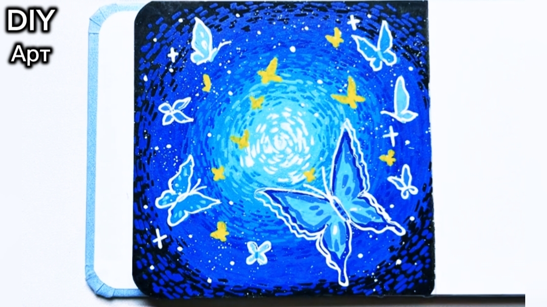 Вот как нарисовать бабочку фломастерами. DIY Арт