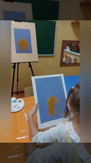 Cosmo Сад. Кружок рисования.  Гуашь. Цветной картон .