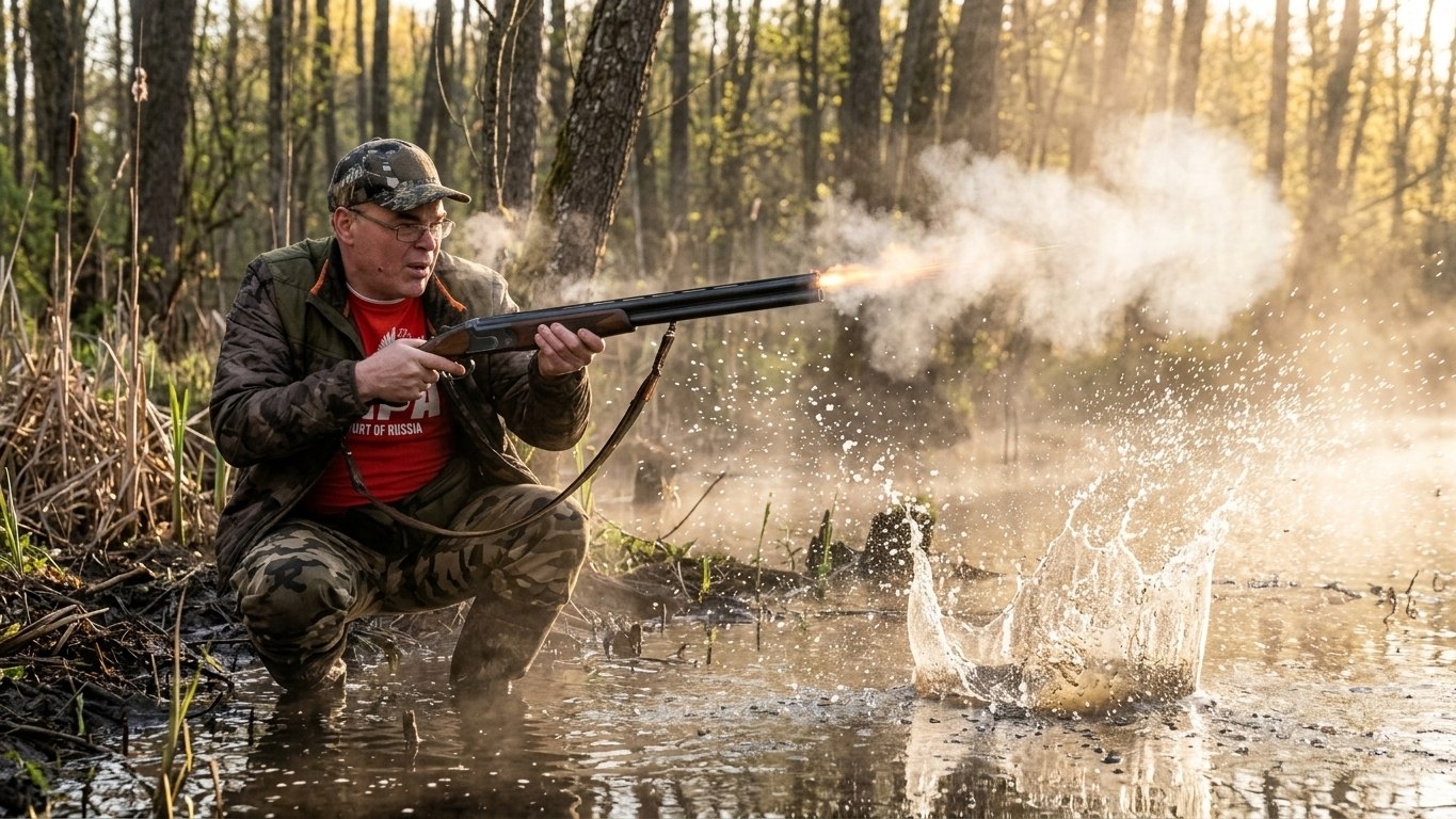 Охота на болоте. Деревенские будни. Огородные дела.