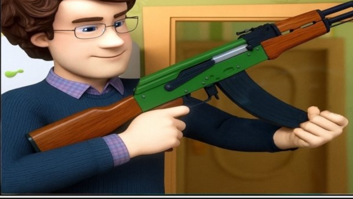 Фиксики батя с калашом