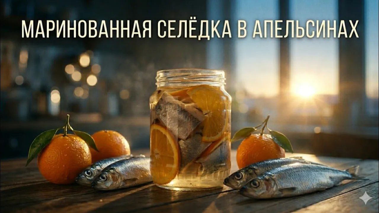 Селедка в апельсинах! Рецепт малосольной рыбы прямо из огорода