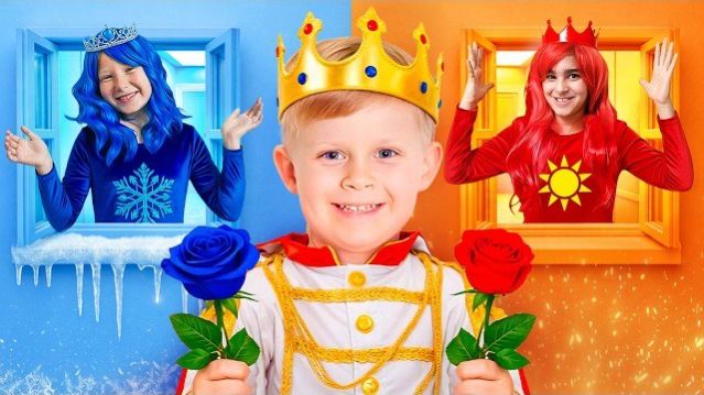Ледяная Vs огненная принцесса. Весёлые истории для детей