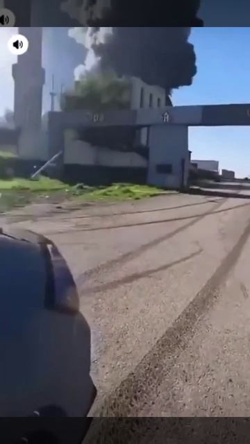 Кадры прилета иранского Бпла