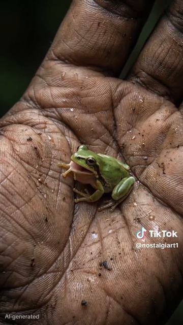 Когда сила выбирает бережность♥️ #природа #шимпанзе #лягушка #nationalgeographic