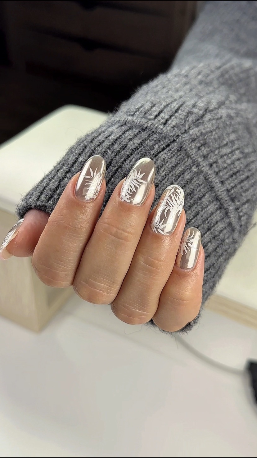 МК:Дизайн со втиркой и стемпингом