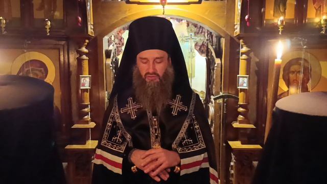 Духовное напутствие епископа Гавриила новопостриженным монахам.