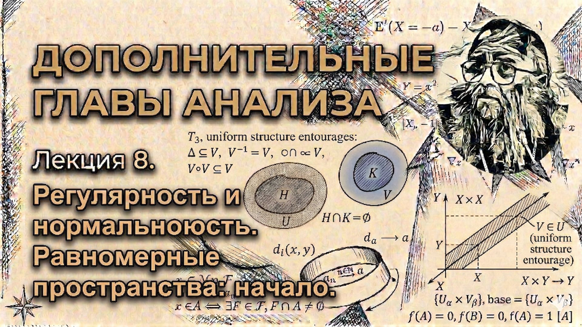 Лекция 8. Регулярность и нормальность. Равномерные пространства: начало.