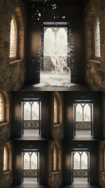 Загадочный лифт: Путешествие в зимнюю сказку #лифт #зима #архитектура