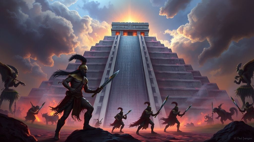 Ancient Pyramids Under Attack Alien Skeleton Army War Dark Sci-Fi Cinematic