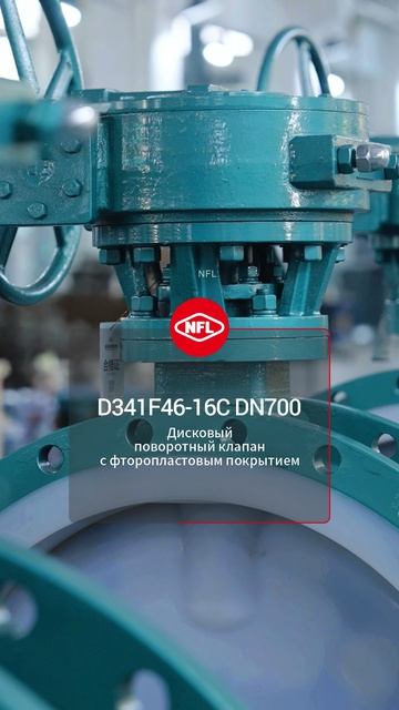 D341F46-16C DN700 Дисковый поворотный клапан с фторопластовым покрытием-NFL #Клапан #Фотографии