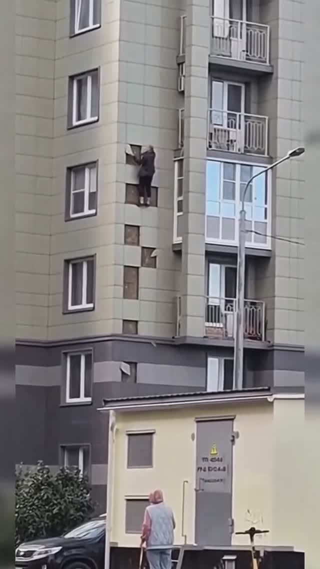 КРЕПКИЙ КЕРАМОГРАНИТ #стройка #фасадныеработы #фасад