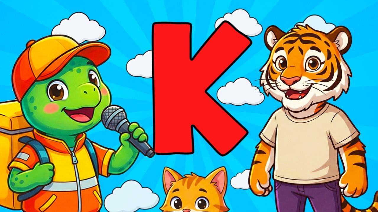 Учим букву «К» с черепашкой Топой | ДЕТСКАЯ ПЕСНЯ КАРАОКЕ!🎤