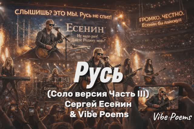 Русь (Соло версия Часть III) Сергей Есенин & Vibe Poems